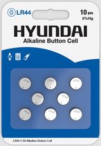 Hyundai - LR44 Knoopcel Batterij - Alkaline - 10 stuks