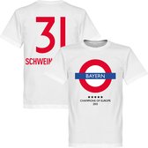Bayern MÃ¼nchen Underground T-Shirt + Schweinsteiger 31 - XXXXL