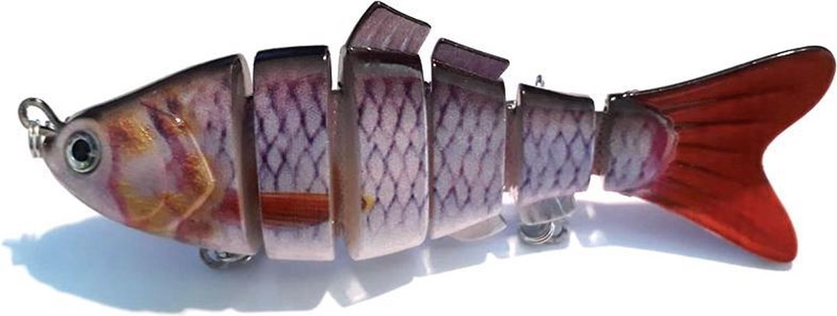 6 delige Swimbait Voorn kunstaas voor snoek 10cm - 20 gram, 3D ogen