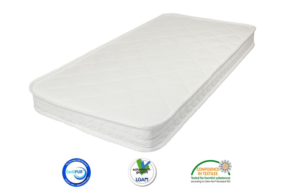 Matras 90x200 dubbeldoek koudschuim HR40 met rits - Matrassenmaker.