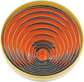 STERNSTEIGER Decoratieset in doos 35mm,30mm 12 st. blikken doosje met decoratieset