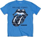 The Rolling Stones Heren Tshirt -M- Steel Wheels Blauw
