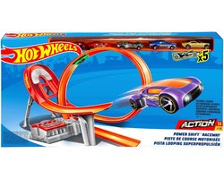 Hot Wheels Power Shift Racebaan met 5 diecast