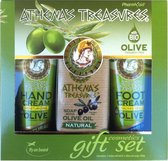 Pharmaid Athenas Treasures Cadeauset 23  | Handcrème Natural | Voetcrème Tea Tree Oil 60ml | Olijolie Zeep 100gr | Cadeau Skincare