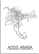 DesignClaud Addis Ababa Plattegrond poster A4 poster (21x29,7cm)
