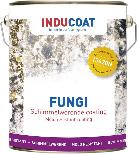 Inducoat Fungi schimmelwerende verf - badkamer verf - wit - 2,5 liter
