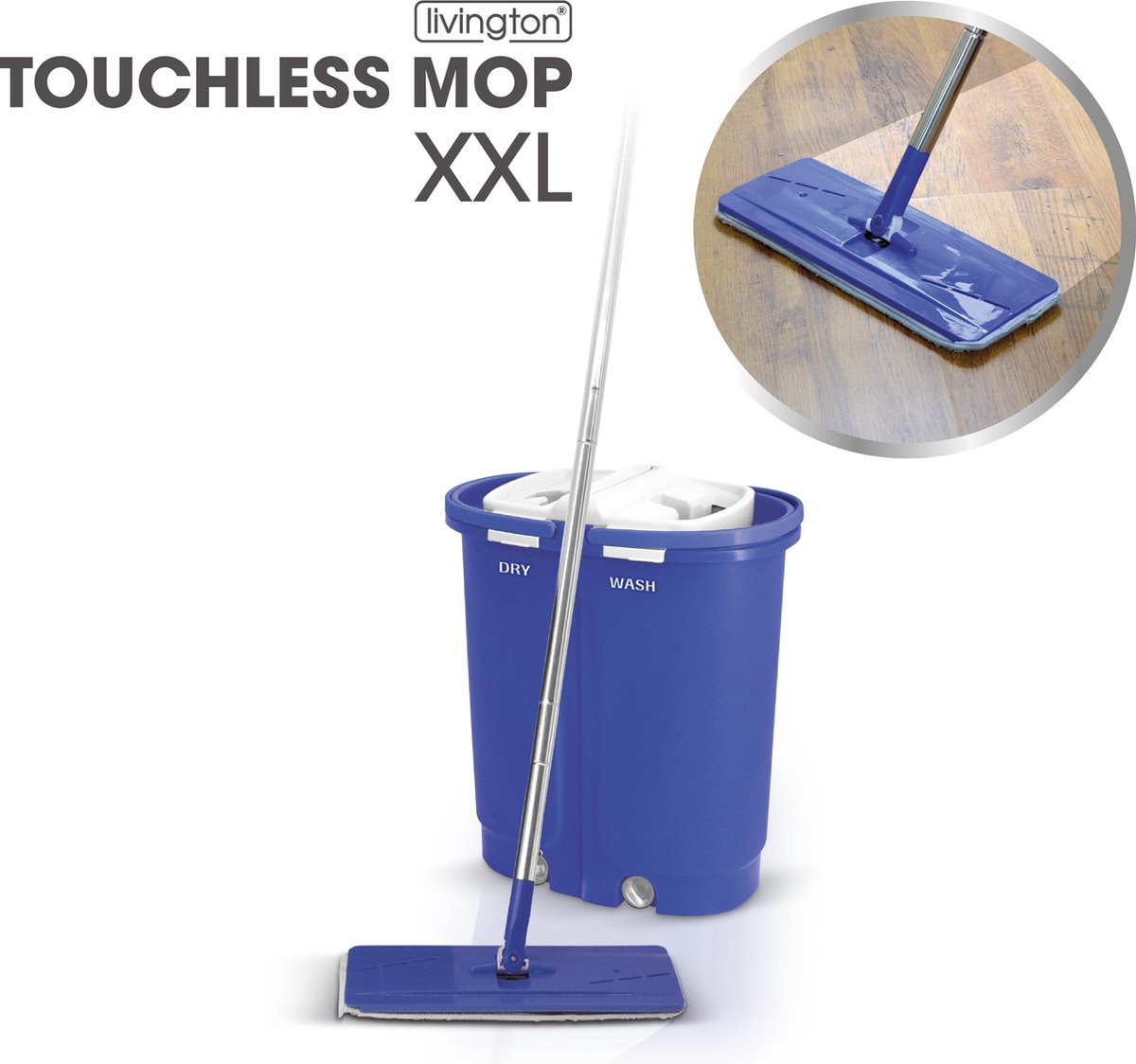 Livington Touchless Mop XXL – zelfreinigende mop – huishoudhulp 2019 -  grote... | bol.com