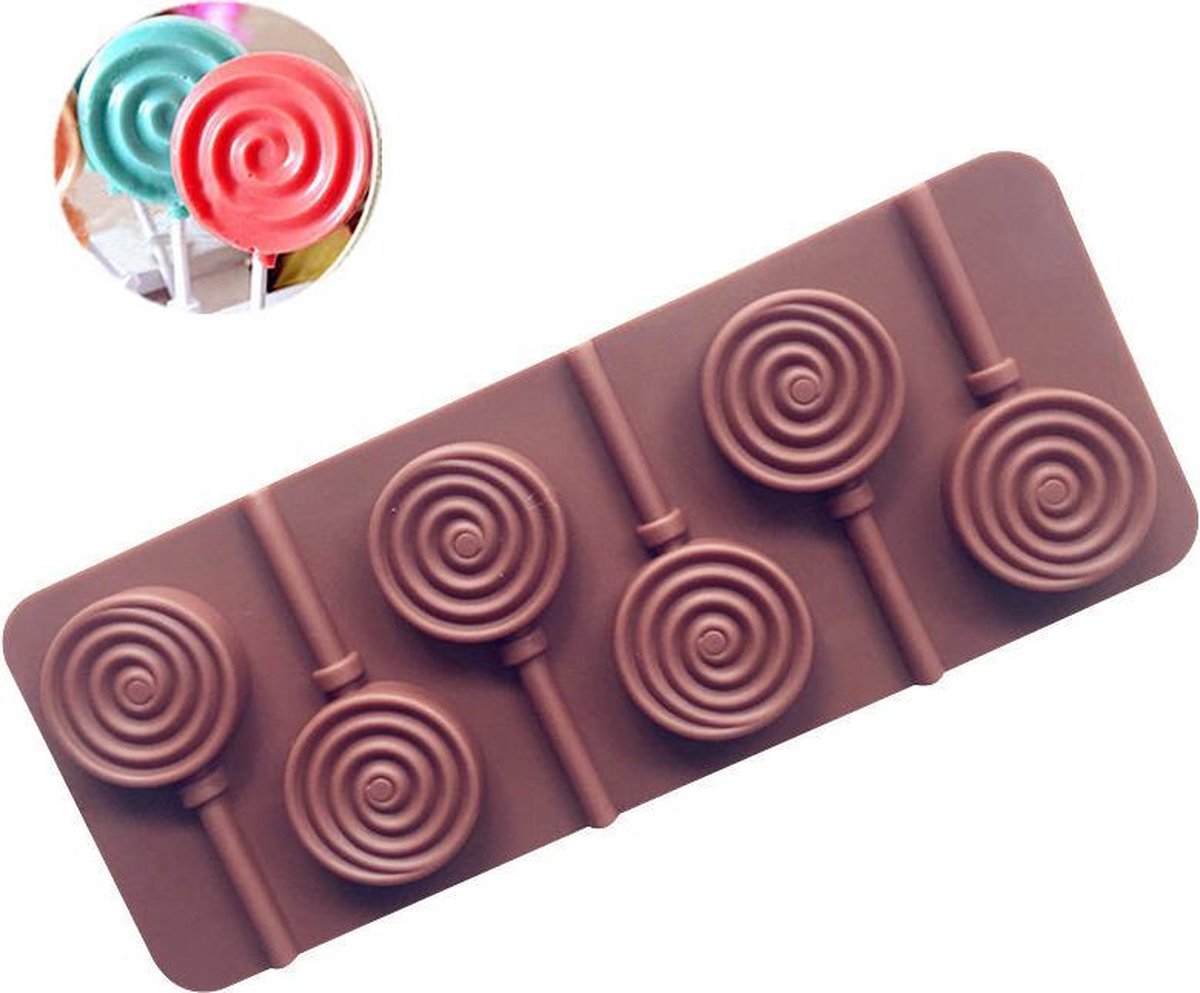 ProductGoods - Siliconen Chocoladevorm Lollyvorm - Chocolade Mal Fondant Bonbonvorm - Ijsblokjesvorm
