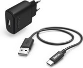 Hama Oplaadset, USB Type-C, 2,4 A, zwart