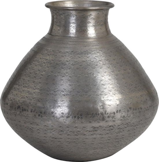 Light and living Light&Living Vaas antiek zilver 38 x Ø33 bol