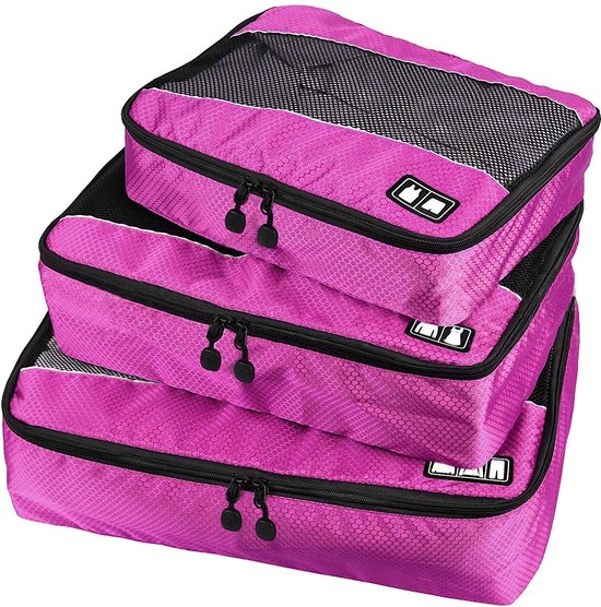 droog werk Alert Packing Cubes Set Koffer Organizer – Kleding Reis Tassen Backpack – Inpak  Kubussen... | bol.com