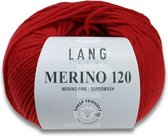 Lang Yarns Merino 120 233 blauw mix