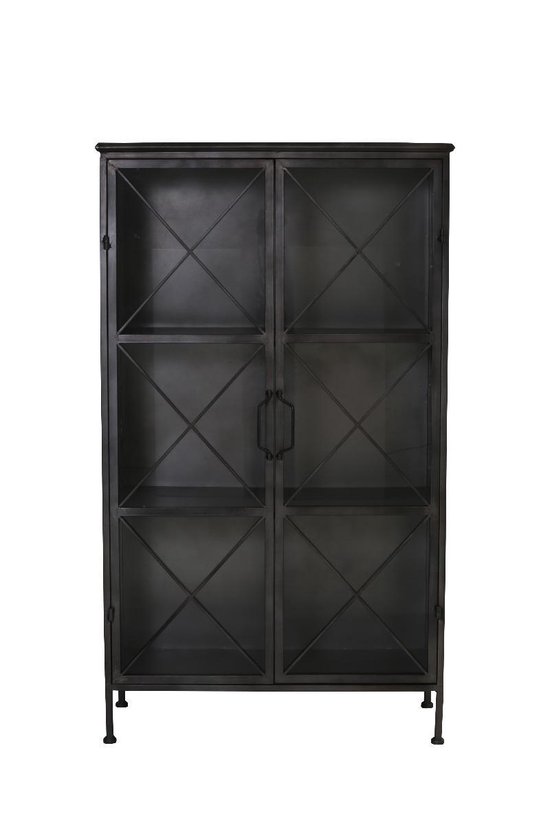 Light & Living Kast met vitrinedeur ZEPITA rough metal L