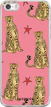 iPhone 5/5S/SE siliconen hoesje - The pink leopard