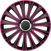 AutoStyle 4-Delige Wieldoppenset LeMans 13-inch zwart/roze