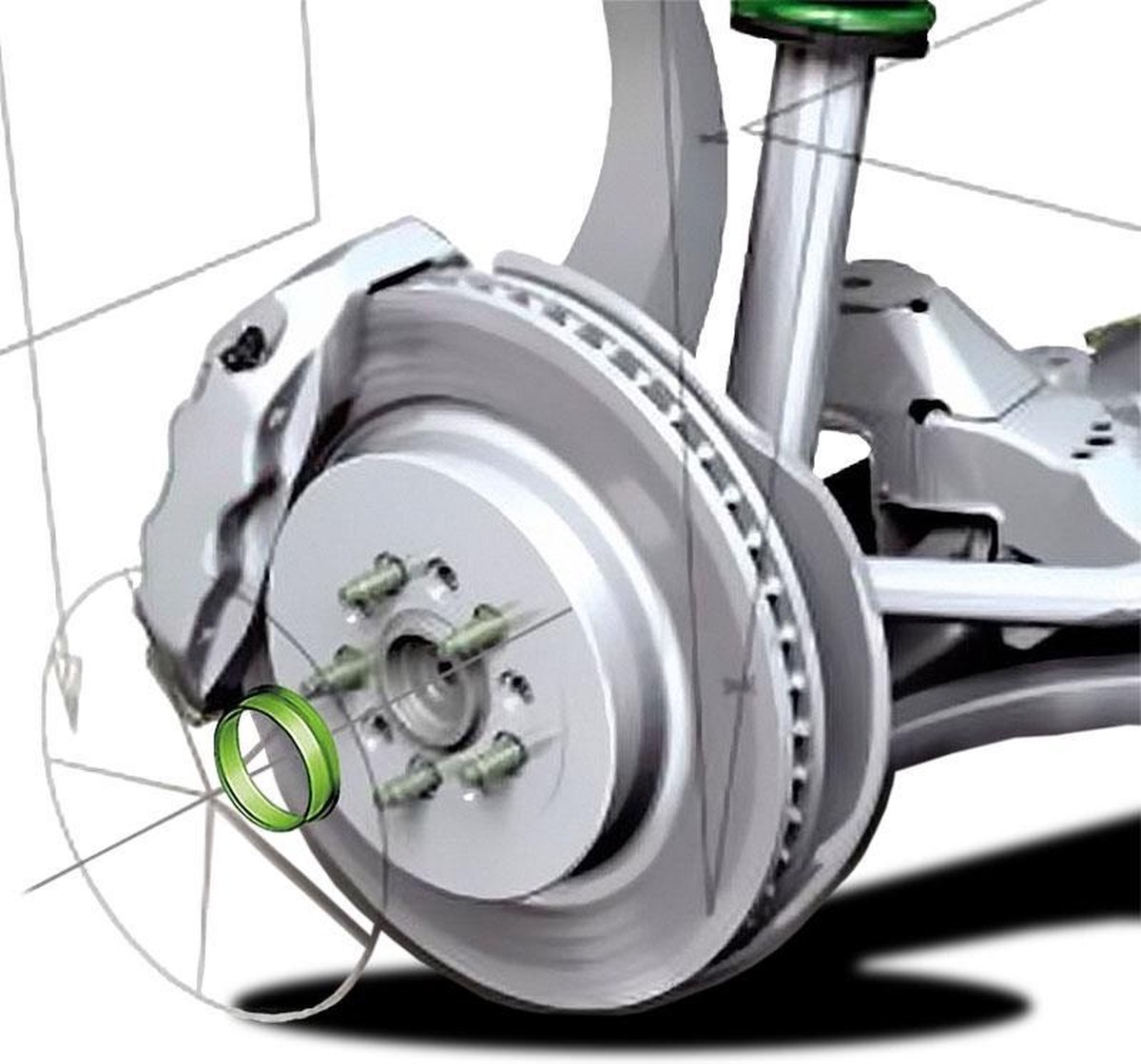 Borbet 4x centreerringen 72 5 66 1/72,5 naar 66,1 compatibel met Nissan