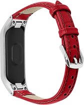 Crocodile Lederen armband voor Samsung Galaxy Fit e - Rood
