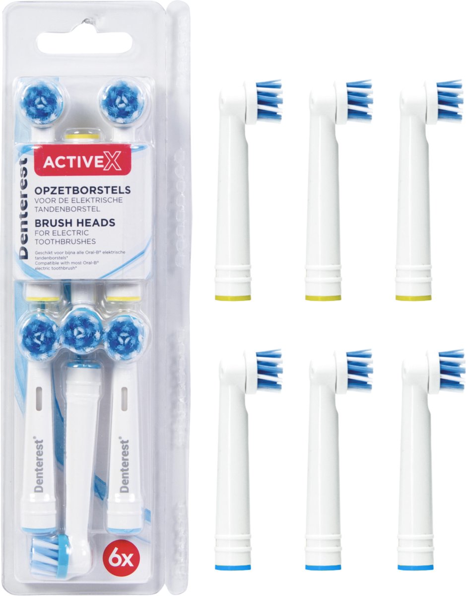 Denterest Cross Active 6 Opzetborstelsl