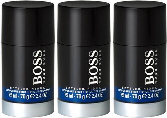 MULTI BUNDEL 3 stuks Hugo Boss Boss Bottled Night Deodorant Stick 75ml |  bol.com