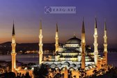 Schilderij - De Sultan Ahmetmoskee, Blauwe moskee, Istanboel, Turkije