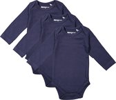 Dirkje Unisex Set(3delig) Rompers Lange Mouw Blauw - Maat 86