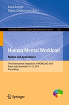 Communications in Computer and Information Science 1107 - Human Mental Workload: Models and Applications
