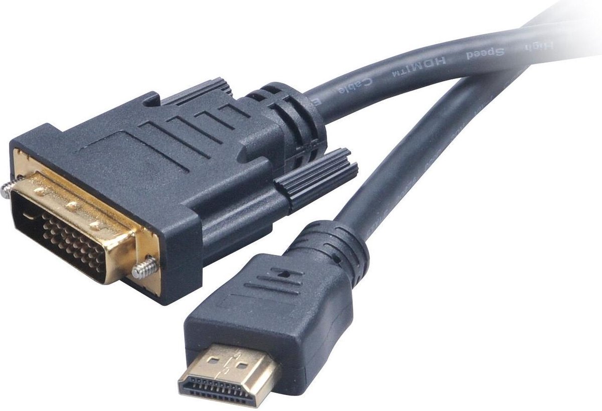 Akasa AK-CBHD06-20BK video kabel adapter 2 m DVI-D HDMI Zwart