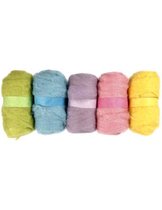 Gekaarde wol, pastel harmonie, 5x100 gr