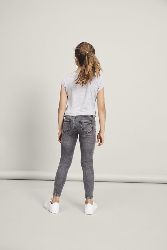 Name it Meisjes Skinny Enkel Jeans - Dark Grey Denim - Maat 98 | bol.com