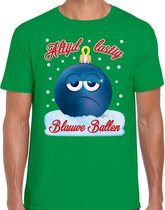 Fout Kerst shirt / t-shirt - Altijd lastig blauwe ballen - blue balls - groen voor heren - kerstkleding / kerst outfit L (52)