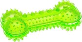 kauw- en gebitsspeelgoed 12,5 cm elastomeer groen