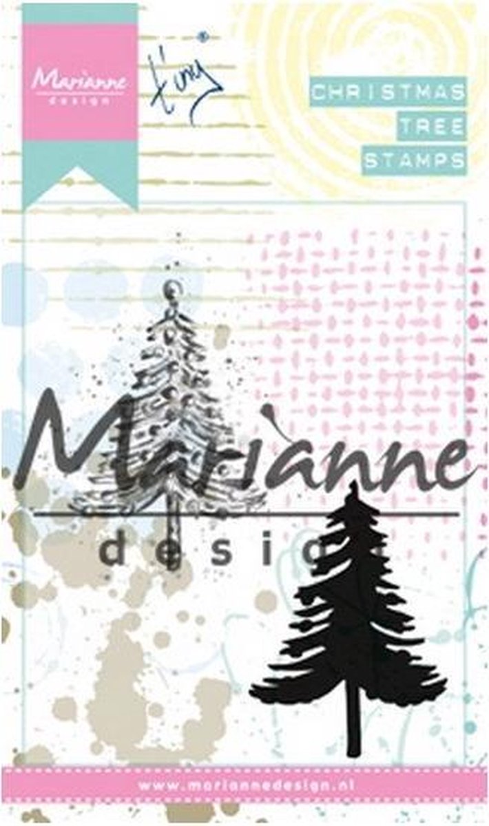 Afbeelding van product Marianne Design  Marianne D Cling Stamps Tiny's kerstboom MM162590 x 110 mm