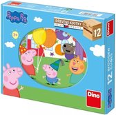 Peppa Big Pig Blok Puzzel - 12 blokken, 6 puzzels