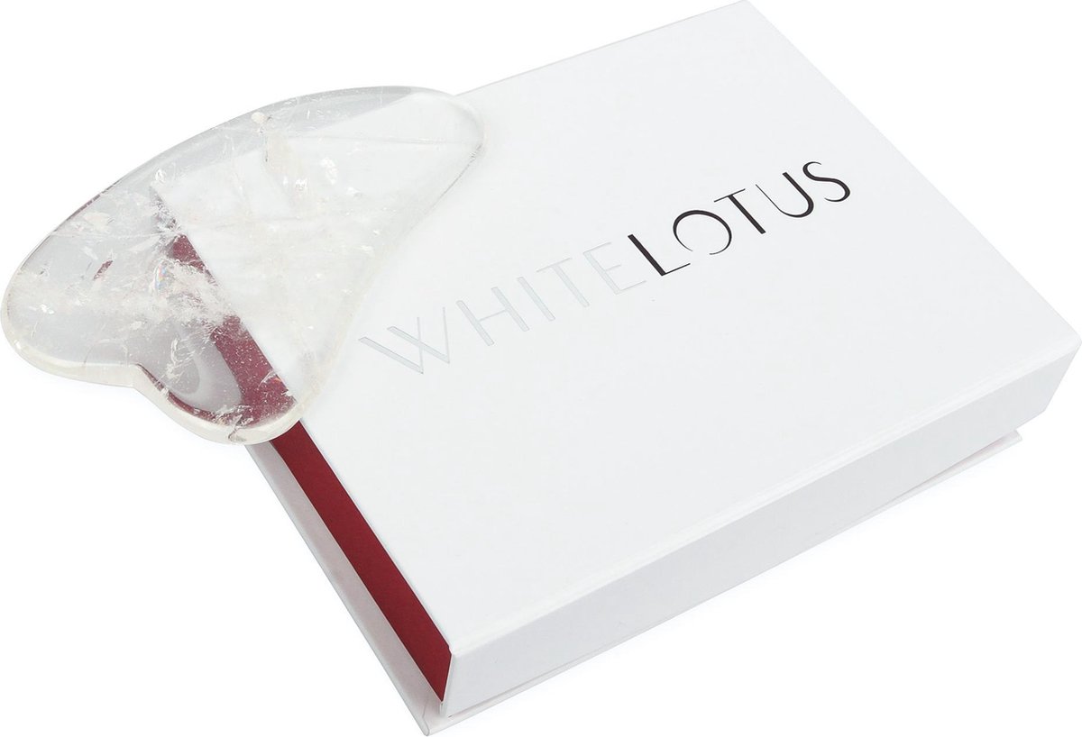 Goedkoopste Bergkristal Gua Sha - Natural Chemical Free Crystal in een kenmerkende, door zijde beklede doos