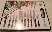 kunstof snijplank met messen 11 pcs 34x1x44 cm
