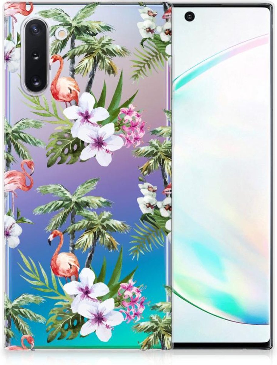 Samsung Galaxy Note 10 TPU Hoesje Flamingo Palms