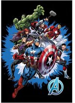 Marvel Avengers Fleeceplaid - Assemble - 100 x 140 cm - Zwart