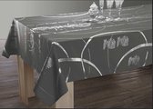 Tafelkleed anti-vlek Brillant anthracite 300 x 150 cm Tafellaken - Decoratieve Tafel Accessoires - Woonkamer Decoratie - Bonne et Plus®