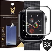 Apple Watch Series 5 (40 mm) Screenprotector - Glas PET Folie Transparant - Full Screen - iCall - 3 Stuks