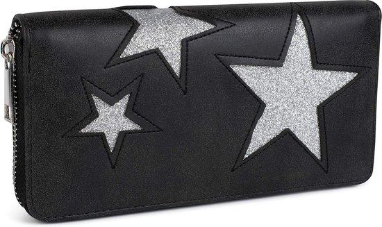 Portefeuille zippé femme - Pochette - Portefeuille compact - Avec étoile  argentée -... | bol.com