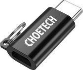Choetech USB-C naar Micro-USB adapter Sleutelhanger - Zwart