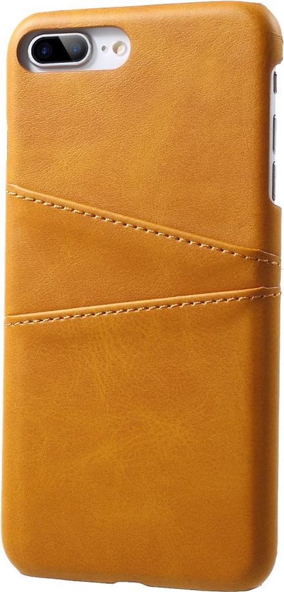 Casecentive Leren Wallet back case - Portemonnee hoesje - iPhone 7 / 8 Plus tan