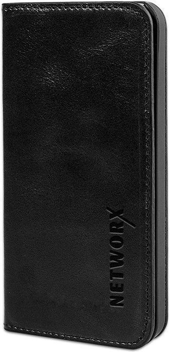 Networx - leren hoes - bookcover - voor iphone 6 / 6S plus - zwart - smartcover