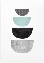 Poster abstract geometrisch minimalistisch designposter A4