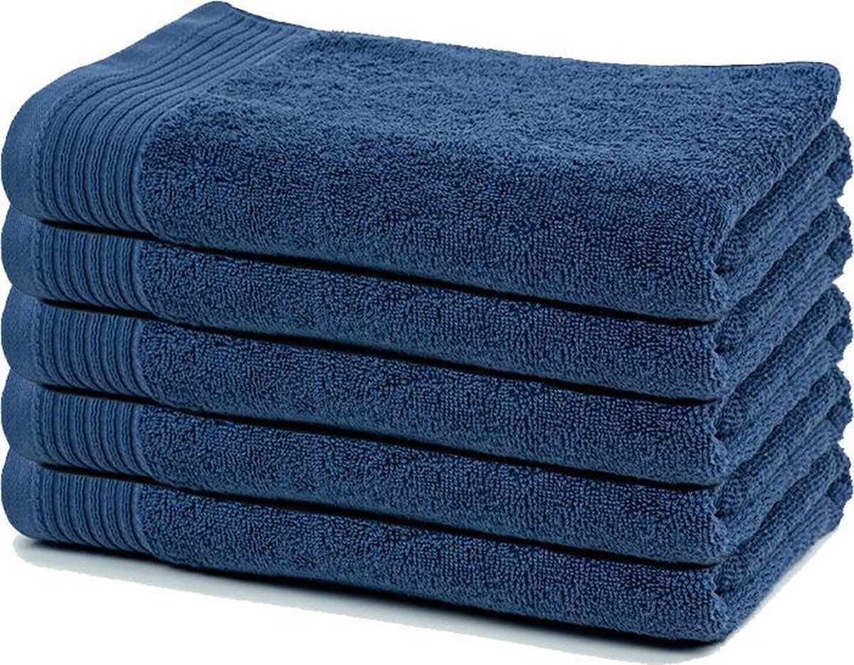 The One Badlaken 70×140 cm Denim – Set van 5