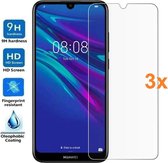 3 Stuks Screenprotector Tempered Glass Glazen Gehard Screen Protector 2.5D 9H (0.3mm) - Geschikt voor: Huawei Y5 2019