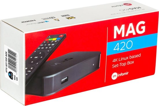 MAG 420 W1 | 4K UHD IPTV ontvanger met Wi-Fi - Intospecs
