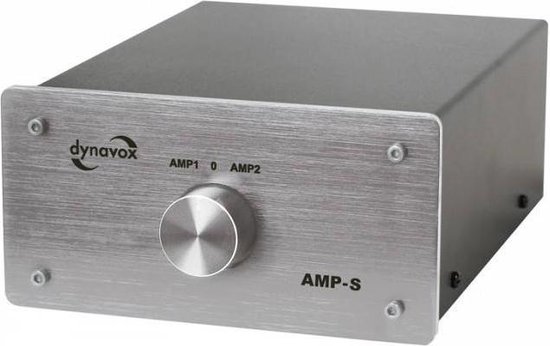 Betasten Automatisch Wortel Dynavox AMP-S schakelaar voor twee versterkers op een set speakers zilver |  bol.com
