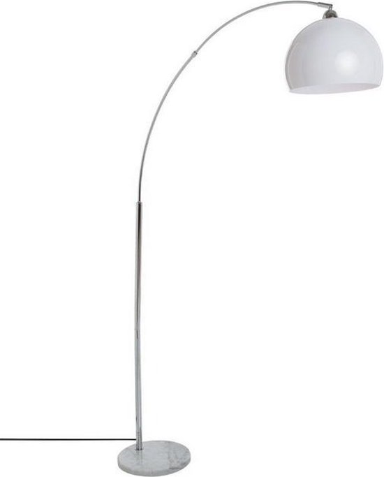 Staande lamp metaal met witte bol kap en marmeren voet hoogte 179 cm | bol .com