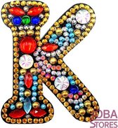 Diamond Painting "JobaStores®" Sleutelhanger Alfabet Letter K